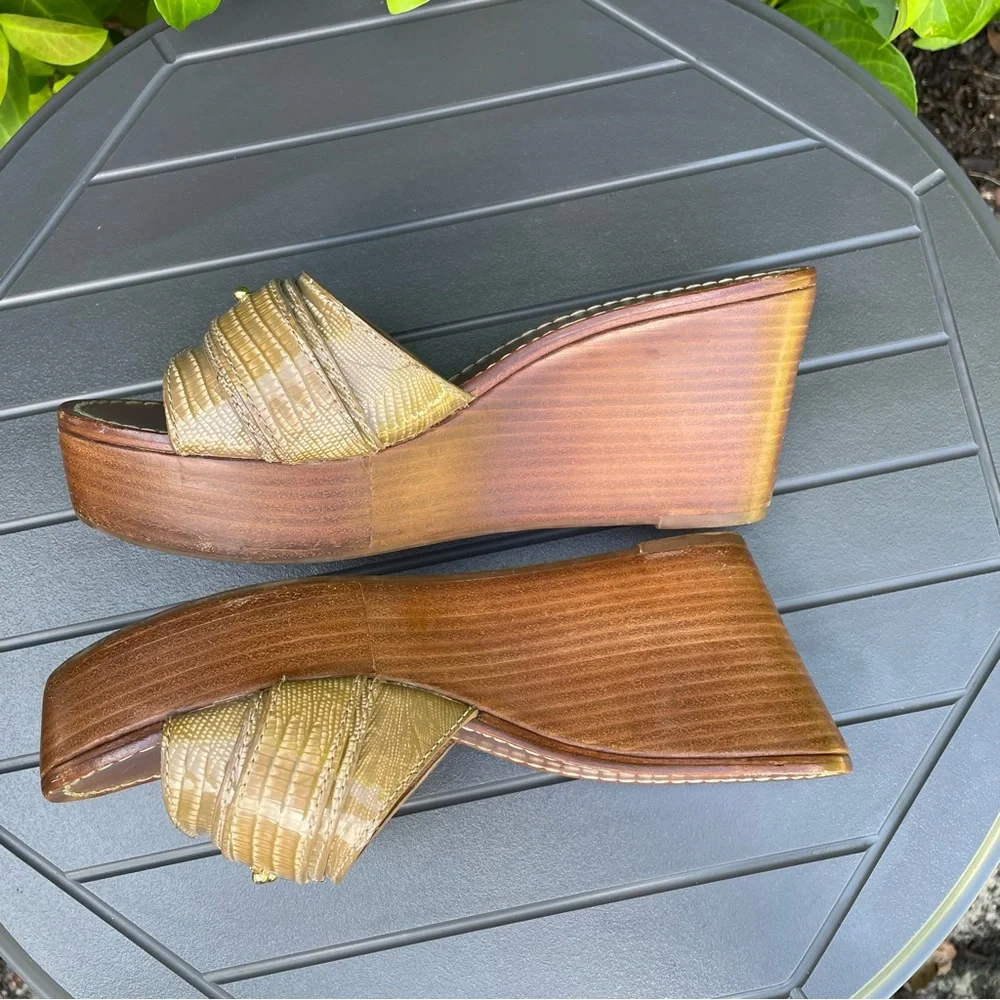 Tory Burch Elina Platform Wedge Sandals Size 9M